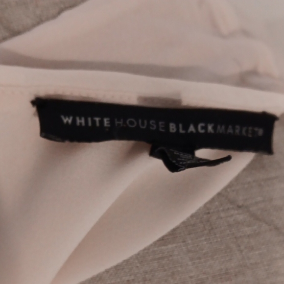 White House Black Market Cream Embroidered Blouse - Picture 2 of 4